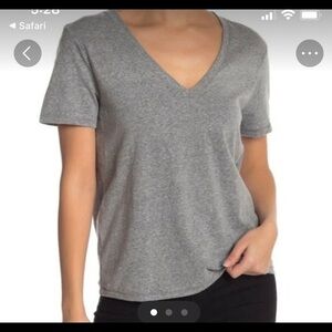 BP relaxed fit V CROPPED T-shirt short sleeve Heather grey available XS S M